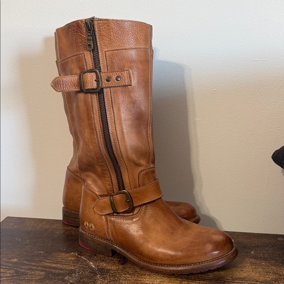 Bed|Stu Gogo Lug Brown Leather Mid-calf leather boot - Picture 5 of 11
